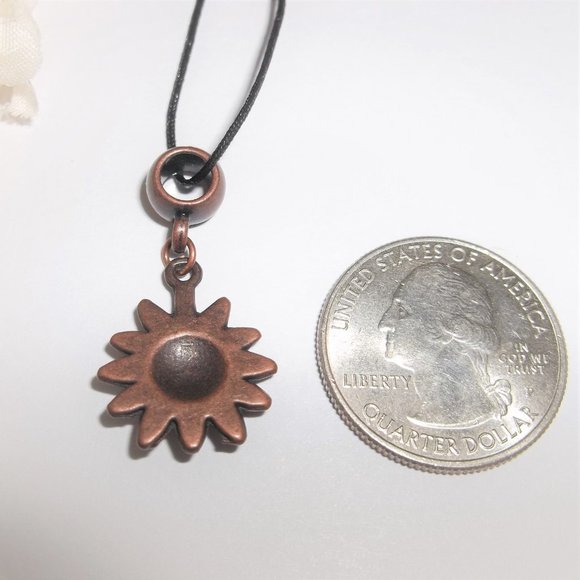 Boho Copper Necklace Sun Celestial Jewelry Gift Idea Unisex Pendant Charm C839 - Picture 4 of 10